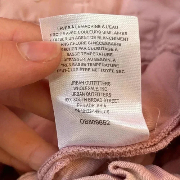 Anthropologie Blythe Wide Leg Pants Paper Bag Tie Waist Light Pink Bow 2 - Picture 12 of 15